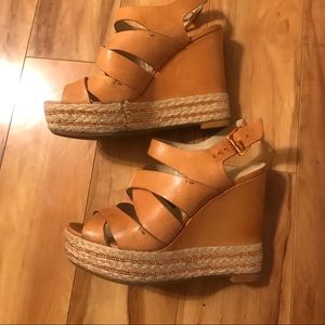 Like New! Michael Kors Hi Wedge Sandals